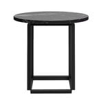 Tables d’appoint et bouts de canapé, Table d'appoint Florence 50 cm, noir - marbre noir, Noir