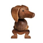 Figurines, Wooden dog, walnut, Brown