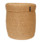 Mifuko Kiondo basket with lid, L, brown