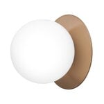 , Liila 1 wall/ceiling lamp, medium, dark bronze - opal white, Brown