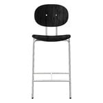 Sibast Tabouret de comptoir Piet Hein 65 cm, chrome - chêne laqué noir