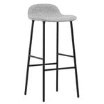 Tabourets et chaises de bar, Tabouret de bar Form, 75 cm, acier noir - Synergy 16, Noir