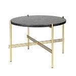 TS coffee table, 55 cm, brass - black marble