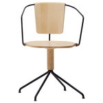 Uncino chair B, ash - black metal Uncino chair B, ash - black metal