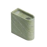 Northern Monolith candle holder, low, mixed green marble