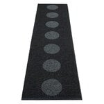 Plastic rugs, Vera 2.0 rug, 70 x 280 cm, black - black metallic, Black