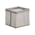 Paniers en tissu, Boîte Box Zone, 20 x 20 cm, pierre, Beige
