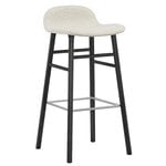 Tabourets et chaises de bar, Tabouret de bar Form, 75 cm, chêne noir - Main Line Flax 20, Noir