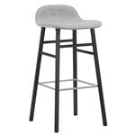 Tabourets et chaises de bar, Tabouret de bar Form, 75 cm, chêne noir - Synergy 16, Noir
