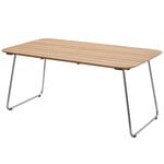 Patio tables, Lilium table 160, teak - stainless steel, Natural