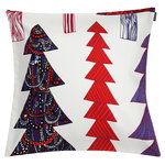 Kuusikossa tyynynpäällinen 45x45 cm, v.harmaa-punainen-sininen Kuusikossa tyynynpäällinen 45x45 cm, v.harmaa-punainen-sininen