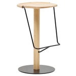 Bar stools & chairs, MC9 Uncino bar stool 77 cm, ash - black metal, Natural