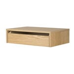 Wall shelves, Pythagoras drawer, oak, Natural
