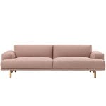 Divano Compose, 3 posti, gambe in rovere Divano Compose, 3 posti, gambe in rovere