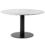 Dining tables, In Between SK20 table, black - white marble, White