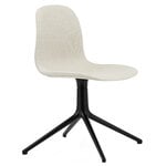 Bürostühle, Form Swivel 4L Stuhl, Schwarz - Main Line Flax 20, Schwarz