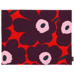 Tovaglietta in cotone rivestito Pieni Unikko, rosso - viola - ro Tovaglietta in cotone rivestito Pieni Unikko, rosso - viola - ro