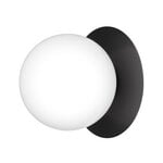 Lampes d’extérieur, Applique/plafonnier d’extérieur Liila 1, noir - blanc opale, Noir