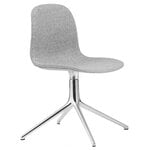 Kontorsstolar, Form Swivel 4L chair, aluminium - Synergy 16, Grå