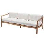 Outdoor sofas, Virkelyst 3-seater sofa, teak - white, White