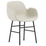 Ruokapöydän tuolit, Form käsinojallinen tuoli, musta teräs - Main Line Flax 20, Musta
