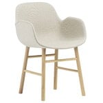 Ruokapöydän tuolit, Form käsinojallinen tuoli, tammi - Main Line Flax 20, Beige