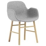 Ruokapöydän tuolit, Form käsinojallinen tuoli, tammi - Synergy 16, Harmaa