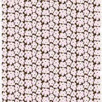Mini Unikko fabric, dark green - light pink - brown Mini Unikko fabric, dark green - light pink - brown