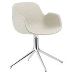 Kontorsstolar, Form Swivel 4L fåtölj, aluminium - Main Line Flax 20, Beige