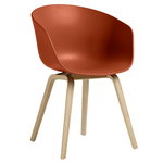 Dining chairs, About A Chair AAC22, lacquered oak - orange, Red