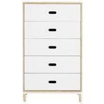 Sideboards & dressers, Kabino dresser with 5 drawers, white, White