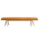 Level daybed, rovere laccato bianco - pelle cognac Level daybed, rovere laccato bianco - pelle cognac