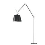 , Tolomeo Mega floor lamp 42 cm, aluminium - black satin, Black