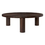 Coffee tables, Post coffee table, L, smoked oak, star, Brown