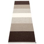 Plastic rugs, Kim rug, 70 x 240 cm, dark brown, Brown
