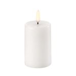 Bougies, Bougie pilier LED, 5 x 7,5 cm, nordic white, Blanc