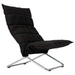 Armchairs & lounge chairs, K chair, wide, tubular base, black, Black