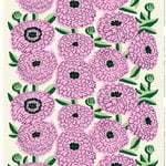 Primavera fabric, off white - violet - green Primavera fabric, off white - violet - green