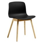 Dining chairs, About A Chair AAC12 Eco, lacquered oak - black, Black