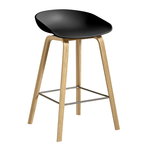 Bar stools & chairs, About A Stool AAS32 Eco, 65 cm, lacquered oak - black, Black