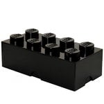 Storage containers, Lego Storage Brick 8, black, Black