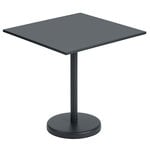Patio tables, Linear Steel Café table 70 x 70 cm, black, Black