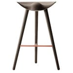 ML42 bar stool, 77 cm, dark oiled oak, copper ML42 bar stool, 77 cm, dark oiled oak, copper