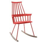 Kartell Comback rocking chair, red