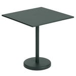 Terassipöydät, Linear Steel Café pöytä, 70 x 70 cm, tummanvihreä, Vihreä
