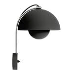 , Flowerpot VP8 wall lamp, matt black, Black