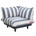 Outdoor lounge chairs, Paletti corner seat, stripe ocean blue, Multicolour