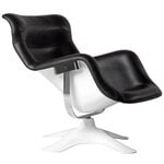 Armchairs & lounge chairs, Karuselli lounge chair, black - white, Black