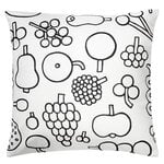 Fodere per cuscino, Fodera per cuscino OTC Frutta, 47 x 47 cm, nero - bianco, Bianco