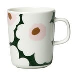 Oiva - Unikko mug 2,5 dl, white - green - pink Oiva - Unikko mug 2,5 dl, white - green - pink